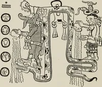 An illustration from Sacred mysteries among the Mayas and the Quiches, 11,500 years ago ; their relation to the sacred mysteries of Egypt, Greece, Chaldea and India; Free Masonry in times anterior to the Temple of Solomon (1909)