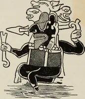 An illustration from Sacred mysteries among the Mayas and the Quiches, 11,500 years ago ; their relation to the sacred mysteries of Egypt, Greece, Chaldea and India; Free Masonry in times anterior to the Temple of Solomon (1909)