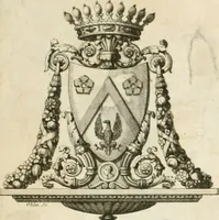 An illustration from Sacre et couronnement de Louis XVI roi de France et de Navarre à Rheims, le 11 juin 1775 : précédé de Recherches sur le sacre des rois de France, depuis Clovis jusqu'a Louis XV : et suivi d'un Journal historique de ce qui s'est passé a cette auguste cérémonie : enrichi d'un très-grand nombre de figures en taille-douce, gravées par le sieur Patas, avec leurs explications (1775)