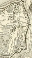An illustration from Sacre et couronnement de Louis XVI roi de France et de Navarre à Rheims, le 11 juin 1775 : précédé de Recherches sur le sacre des rois de France, depuis Clovis jusqu'a Louis XV : et suivi d'un Journal historique de ce qui s'est passé a cette auguste cérémonie : enrichi d'un très-grand nombre de figures en taille-douce, gravées par le sieur Patas, avec leurs explications (1775)