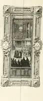 An illustration from Sacre et couronnement de Louis XVI roi de France et de Navarre à Rheims, le 11 juin 1775 : précédé de Recherches sur le sacre des rois de France, depuis Clovis jusqu'a Louis XV : et suivi d'un Journal historique de ce qui s'est passé a cette auguste cérémonie : enrichi d'un très-grand nombre de figures en taille-douce, gravées par le sieur Patas, avec leurs explications (1775)