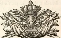 An illustration from Sacre et couronnement de Louis XVI roi de France et de Navarre à Rheims, le 11 juin 1775 : précédé de Recherches sur le sacre des rois de France, depuis Clovis jusqu'a Louis XV : et suivi d'un Journal historique de ce qui s'est passé a cette auguste cérémonie : enrichi d'un très-grand nombre de figures en taille-douce, gravées par le sieur Patas, avec leurs explications (1775)