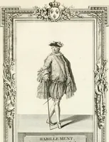 An illustration from Sacre et couronnement de Louis XVI roi de France et de Navarre à Rheims, le 11 juin 1775 : précédé de Recherches sur le sacre des rois de France, depuis Clovis jusqu'a Louis XV : et suivi d'un Journal historique de ce qui s'est passé a cette auguste cérémonie : enrichi d'un très-grand nombre de figures en taille-douce, gravées par le sieur Patas, avec leurs explications (1775)