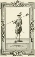 An illustration from Sacre et couronnement de Louis XVI roi de France et de Navarre à Rheims, le 11 juin 1775 : précédé de Recherches sur le sacre des rois de France, depuis Clovis jusqu'a Louis XV : et suivi d'un Journal historique de ce qui s'est passé a cette auguste cérémonie : enrichi d'un très-grand nombre de figures en taille-douce, gravées par le sieur Patas, avec leurs explications (1775)