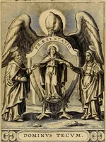 Picture 37 of 138 from Sacrum Oratorium piarum imaginum Immaculatae Mariae et animae creatae ac baptismo, poenitentia, et eucharistia innouatae : ars noua bene viuendi et moriendi, sacris piarum imaginum emblematis figurata & illustrata (1634), leaf 110