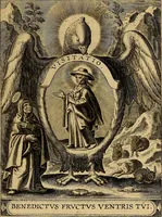 Picture 41 of 138 from Sacrum Oratorium piarum imaginum Immaculatae Mariae et animae creatae ac baptismo, poenitentia, et eucharistia innouatae : ars noua bene viuendi et moriendi, sacris piarum imaginum emblematis figurata & illustrata (1634), leaf 130