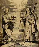 An illustration from Sacrum Oratorium piarum imaginum Immaculatae Mariae et animae creatae ac baptismo, poenitentia, et eucharistia innouatae : ars noua bene viuendi et moriendi, sacris piarum imaginum emblematis figurata & illustrata (1634)