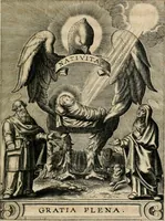 Picture 27 of 120 from Sacrvm oratorivm piarvm imaginvm immacvlatae Mariae et animae creatae : ac baptismo, poenitentia, et evcharistia innovatae : ars nova bene vivendi et moriende, sacris piarum imaginum emblematis figurata & illustrata (1634), leaf 102