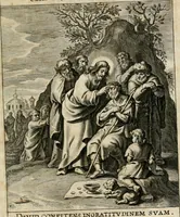 Picture 55 of 120 from Sacrvm oratorivm piarvm imaginvm immacvlatae Mariae et animae creatae : ac baptismo, poenitentia, et evcharistia innovatae : ars nova bene vivendi et moriende, sacris piarum imaginum emblematis figurata & illustrata (1634), leaf 302