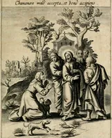 Picture 64 of 120 from Sacrvm oratorivm piarvm imaginvm immacvlatae Mariae et animae creatae : ac baptismo, poenitentia, et evcharistia innovatae : ars nova bene vivendi et moriende, sacris piarum imaginum emblematis figurata & illustrata (1634), leaf 378
