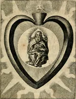 An illustration from Sacrvm oratorivm piarvm imaginvm immacvlatae Mariae et animae creatae : ac baptismo, poenitentia, et evcharistia innovatae : ars nova bene vivendi et moriende, sacris piarum imaginum emblematis figurata & illustrata (1634)