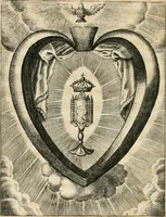 An illustration from Sacrvm oratorivm piarvm imaginvm immacvlatae Mariae et animae creatae : ac baptismo, poenitentia, et evcharistia innovatae : ars nova bene vivendi et moriende, sacris piarum imaginum emblematis figurata & illustrata (1634)