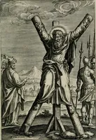 Picture 15 of 43 from Sacrvm sanctvarivm crvcis et patientiae crvcifixorvm et crvciferorvm, emblematicis imaginibvs laborantivm et aegrotantivm ornatvm: artifices gloriosi novae artis bene vivendi et moriendi (1634), leaf 54