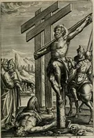 Picture 1 of 74 from Sacrvm sanctvarivm crvcis et patientiae crvcifixorvm et crvciferorvm, emblematicis imaginibvs laborantivm et aegrotantivm ornatvm: artifices gloriosi novae artis bene vivendi et moriendi (1634), leaf 10