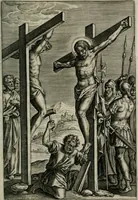 Picture 38 of 74 from Sacrvm sanctvarivm crvcis et patientiae crvcifixorvm et crvciferorvm, emblematicis imaginibvs laborantivm et aegrotantivm ornatvm: artifices gloriosi novae artis bene vivendi et moriendi (1634), leaf 200