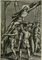 Picture 4 of 74 from Sacrvm sanctvarivm crvcis et patientiae crvcifixorvm et crvciferorvm, emblematicis imaginibvs laborantivm et aegrotantivm ornatvm: artifices gloriosi novae artis bene vivendi et moriendi (1634), leaf 30