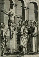 Picture 67 of 74 from Sacrvm sanctvarivm crvcis et patientiae crvcifixorvm et crvciferorvm, emblematicis imaginibvs laborantivm et aegrotantivm ornatvm: artifices gloriosi novae artis bene vivendi et moriendi (1634), leaf 344