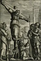 Picture 13 of 30 from Sacrvm sanctvarivm crvcis et patientiae crvcifixorvm et crvciferorvm, emblematicis imaginibvs laborantivm et aegrotantivm ornatvm: artifices gloriosi novae artis bene vivendi et moriendi (1634), leaf 50