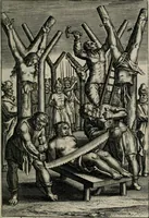 An illustration from Sacrvm sanctvarivm crvcis et patientiae crvcifixorvm et crvciferorvm, emblematicis imaginibvs laborantivm et aegrotantivm ornatvm: artifices gloriosi novae artis bene vivendi et moriendi (1634)
