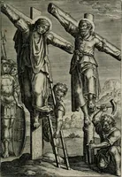 Picture 22 of 30 from Sacrvm sanctvarivm crvcis et patientiae crvcifixorvm et crvciferorvm, emblematicis imaginibvs laborantivm et aegrotantivm ornatvm: artifices gloriosi novae artis bene vivendi et moriendi (1634), leaf 92