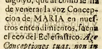 An illustration from Sagrado notariaco. : Mexoras de la Puebla, ciudad de la purissima. Panegirico en el tercero dia del novenario, que se hizo à la dedicacion solemne del Templo de la Concepcion de Maria SS. con el superlativo renombre Purissima, que antes fue de San Christobal, y era, y es, casa de los niños expuestos, desamparados. (1688)