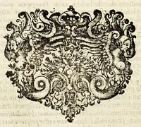 An illustration from Sagrado padron y panegyricos sermones a la memoria debida al sumptuoso magnifico templo, y curiosa basílica del convento de religiosas del glorioso abad San Bernardo, : que edificò en su mayor parte el capitan D. Ioseph de Retes Largache, difu[n]to cavallero del Orden de Santiago, y consumaron en su cabal perfeccion su sobrino don Domingo de Retes, y doña Teresa de Retes y Paz, su hija, en esta dos vezes imperial, y siempre leal ciudad de Mexico, con la pompa funebre de la translacion de sus huessos, que erige en descripcion historica panegyrica, (1691)