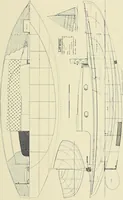 An illustration from The sailing boat, a treatise on sailing boats and small yachts, their varieties of type, sails, rig, etc. With practical directions for sailing and management; also, the one-design and restricted classes, fishing and shooting boats, sailing chariots and ice yachts, foreign and colonial boats, canoes, etc., etc (1901)