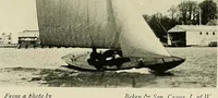 An illustration from The sailing boat, a treatise on sailing boats and small yachts, their varieties of type, sails, rig, etc. With practical directions for sailing and management; also, the one-design and restricted classes, fishing and shooting boats, sailing chariots and ice yachts, foreign and colonial boats, canoes, etc., etc (1901)