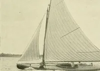An illustration from The sailing boat, a treatise on sailing boats and small yachts, their varieties of type, sails, rig, etc. With practical directions for sailing and management; also, the one-design and restricted classes, fishing and shooting boats, sailing chariots and ice yachts, foreign and colonial boats, canoes, etc., etc (1901)