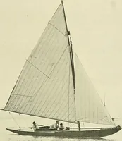 An illustration from The sailing boat, a treatise on sailing boats and small yachts, their varieties of type, sails, rig, etc. With practical directions for sailing and management; also, the one-design and restricted classes, fishing and shooting boats, sailing chariots and ice yachts, foreign and colonial boats, canoes, etc., etc (1901)