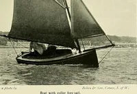 An illustration from The sailing boat, a treatise on sailing boats and small yachts, their varieties of type, sails, rig, etc. With practical directions for sailing and management; also, the one-design and restricted classes, fishing and shooting boats, sailing chariots and ice yachts, foreign and colonial boats, canoes, etc., etc (1901)