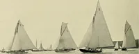 An illustration from The sailing boat, a treatise on sailing boats and small yachts, their varieties of type, sails, rig, etc. With practical directions for sailing and management; also, the one-design and restricted classes, fishing and shooting boats, sailing chariots and ice yachts, foreign and colonial boats, canoes, etc., etc (1901)