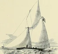 An illustration from The sailing boat, a treatise on sailing boats and small yachts, their varieties of type, sails, rig, etc. With practical directions for sailing and management; also, the one-design and restricted classes, fishing and shooting boats, sailing chariots and ice yachts, foreign and colonial boats, canoes, etc., etc (1901)