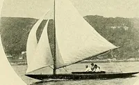 An illustration from The sailing boat, a treatise on sailing boats and small yachts, their varieties of type, sails, rig, etc. With practical directions for sailing and management; also, the one-design and restricted classes, fishing and shooting boats, sailing chariots and ice yachts, foreign and colonial boats, canoes, etc., etc (1901)