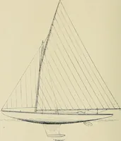 An illustration from The sailing boat, a treatise on sailing boats and small yachts, their varieties of type, sails, rig, etc. With practical directions for sailing and management; also, the one-design and restricted classes, fishing and shooting boats, sailing chariots and ice yachts, foreign and colonial boats, canoes, etc., etc (1901)