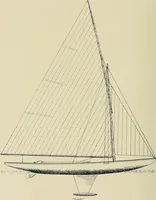 An illustration from The sailing boat, a treatise on sailing boats and small yachts, their varieties of type, sails, rig, etc. With practical directions for sailing and management; also, the one-design and restricted classes, fishing and shooting boats, sailing chariots and ice yachts, foreign and colonial boats, canoes, etc., etc (1901)