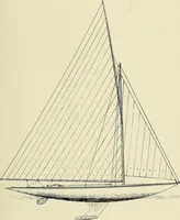 An illustration from The sailing boat, a treatise on sailing boats and small yachts, their varieties of type, sails, rig, etc. With practical directions for sailing and management; also, the one-design and restricted classes, fishing and shooting boats, sailing chariots and ice yachts, foreign and colonial boats, canoes, etc., etc (1901)