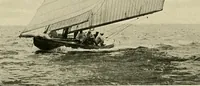 An illustration from The sailing boat, a treatise on sailing boats and small yachts, their varieties of type, sails, rig, etc. With practical directions for sailing and management; also, the one-design and restricted classes, fishing and shooting boats, sailing chariots and ice yachts, foreign and colonial boats, canoes, etc., etc (1901)