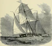 An illustration from The sailing boat, a treatise on sailing boats and small yachts, their varieties of type, sails, rig, etc. With practical directions for sailing and management; also, the one-design and restricted classes, fishing and shooting boats, sailing chariots and ice yachts, foreign and colonial boats, canoes, etc., etc (1901)