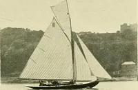 An illustration from The sailing boat, a treatise on sailing boats and small yachts, their varieties of type, sails, rig, etc. With practical directions for sailing and management; also, the one-design and restricted classes, fishing and shooting boats, sailing chariots and ice yachts, foreign and colonial boats, canoes, etc., etc (1901)