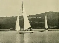 An illustration from The sailing boat, a treatise on sailing boats and small yachts, their varieties of type, sails, rig, etc. With practical directions for sailing and management; also, the one-design and restricted classes, fishing and shooting boats, sailing chariots and ice yachts, foreign and colonial boats, canoes, etc., etc (1901)