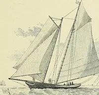 An illustration from The sailing boat, a treatise on sailing boats and small yachts, their varieties of type, sails, rig, etc. With practical directions for sailing and management; also, the one-design and restricted classes, fishing and shooting boats, sailing chariots and ice yachts, foreign and colonial boats, canoes, etc., etc (1901)