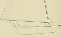 An illustration from The sailing boat, a treatise on sailing boats and small yachts, their varieties of type, sails, rig, etc. With practical directions for sailing and management; also, the one-design and restricted classes, fishing and shooting boats, sailing chariots and ice yachts, foreign and colonial boats, canoes, etc., etc (1901)