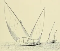 An illustration from The sailing boat, a treatise on sailing boats and small yachts, their varieties of type, sails, rig, etc. With practical directions for sailing and management; also, the one-design and restricted classes, fishing and shooting boats, sailing chariots and ice yachts, foreign and colonial boats, canoes, etc., etc (1901)