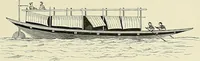 An illustration from The sailing boat, a treatise on sailing boats and small yachts, their varieties of type, sails, rig, etc. With practical directions for sailing and management; also, the one-design and restricted classes, fishing and shooting boats, sailing chariots and ice yachts, foreign and colonial boats, canoes, etc., etc (1901)