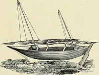 An illustration from The sailing boat, a treatise on sailing boats and small yachts, their varieties of type, sails, rig, etc. With practical directions for sailing and management; also, the one-design and restricted classes, fishing and shooting boats, sailing chariots and ice yachts, foreign and colonial boats, canoes, etc., etc (1901)
