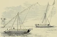 An illustration from The sailing boat, a treatise on sailing boats and small yachts, their varieties of type, sails, rig, etc. With practical directions for sailing and management; also, the one-design and restricted classes, fishing and shooting boats, sailing chariots and ice yachts, foreign and colonial boats, canoes, etc., etc (1901)