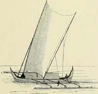 An illustration from The sailing boat, a treatise on sailing boats and small yachts, their varieties of type, sails, rig, etc. With practical directions for sailing and management; also, the one-design and restricted classes, fishing and shooting boats, sailing chariots and ice yachts, foreign and colonial boats, canoes, etc., etc (1901)