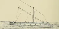 An illustration from The sailing boat, a treatise on sailing boats and small yachts, their varieties of type, sails, rig, etc. With practical directions for sailing and management; also, the one-design and restricted classes, fishing and shooting boats, sailing chariots and ice yachts, foreign and colonial boats, canoes, etc., etc (1901)