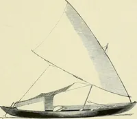 An illustration from The sailing boat, a treatise on sailing boats and small yachts, their varieties of type, sails, rig, etc. With practical directions for sailing and management; also, the one-design and restricted classes, fishing and shooting boats, sailing chariots and ice yachts, foreign and colonial boats, canoes, etc., etc (1901)
